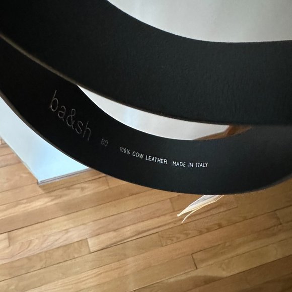 Authentic ba&sh Luxury black Belt size 80/Small New - Picture 4 of 5